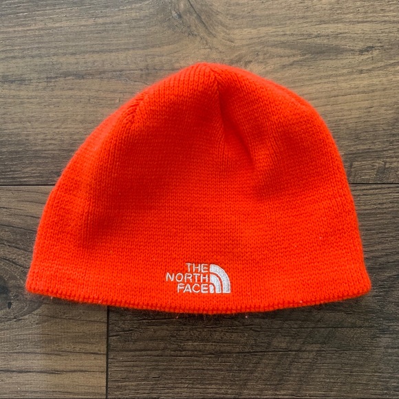 north face beanie orange